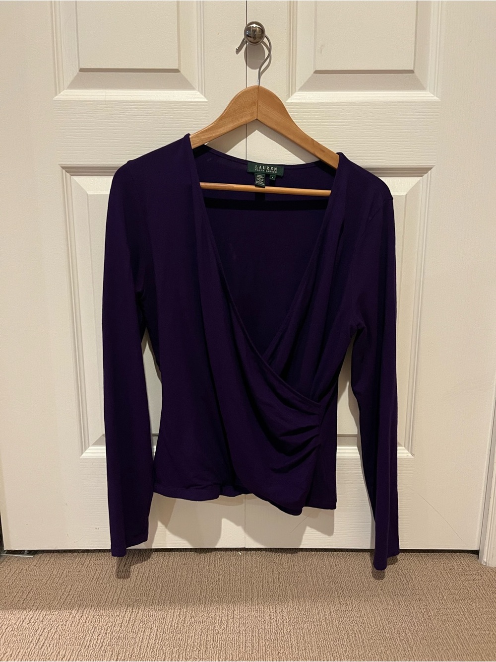 Lauren Ralph Lauren Wrap Top Purple